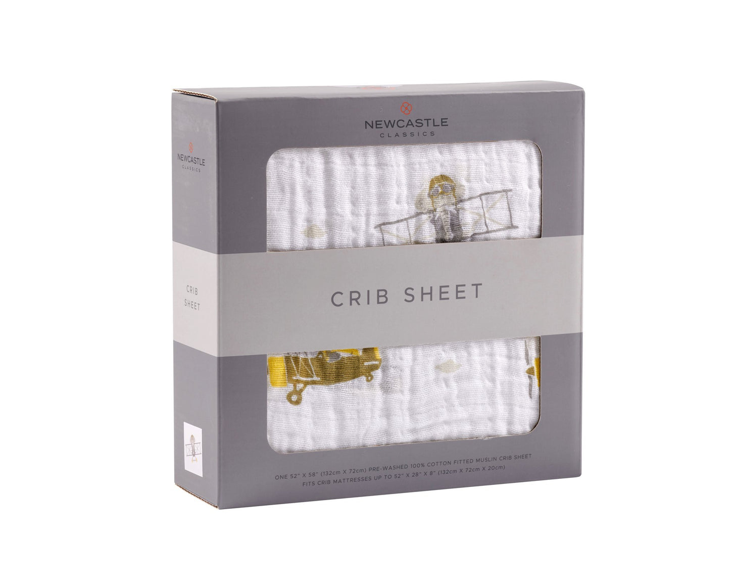 Sábana de cuna con animales de avión