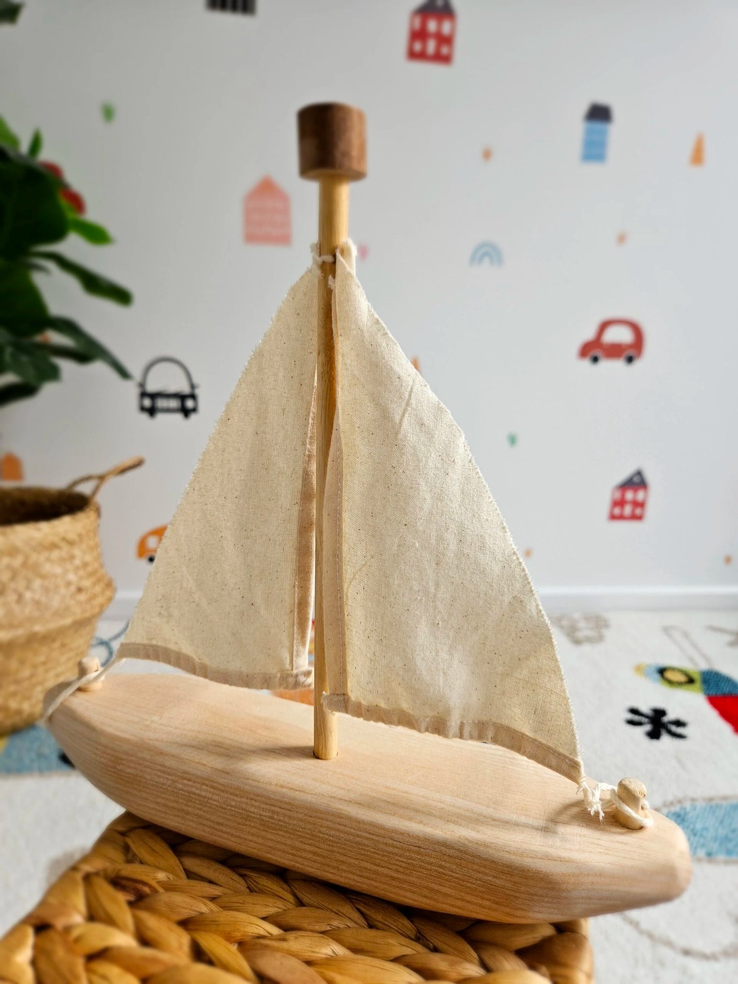 Wooden EcoVoyager Recycled Tree Sailing boat