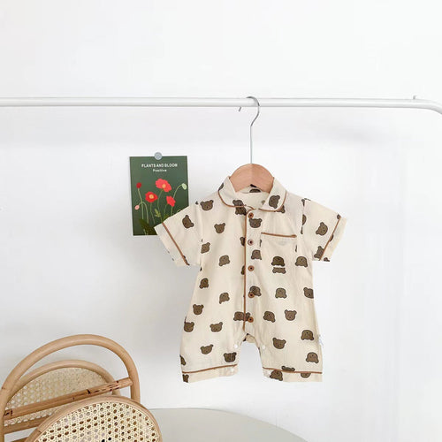 Animal Polka Dot Print Short Romper