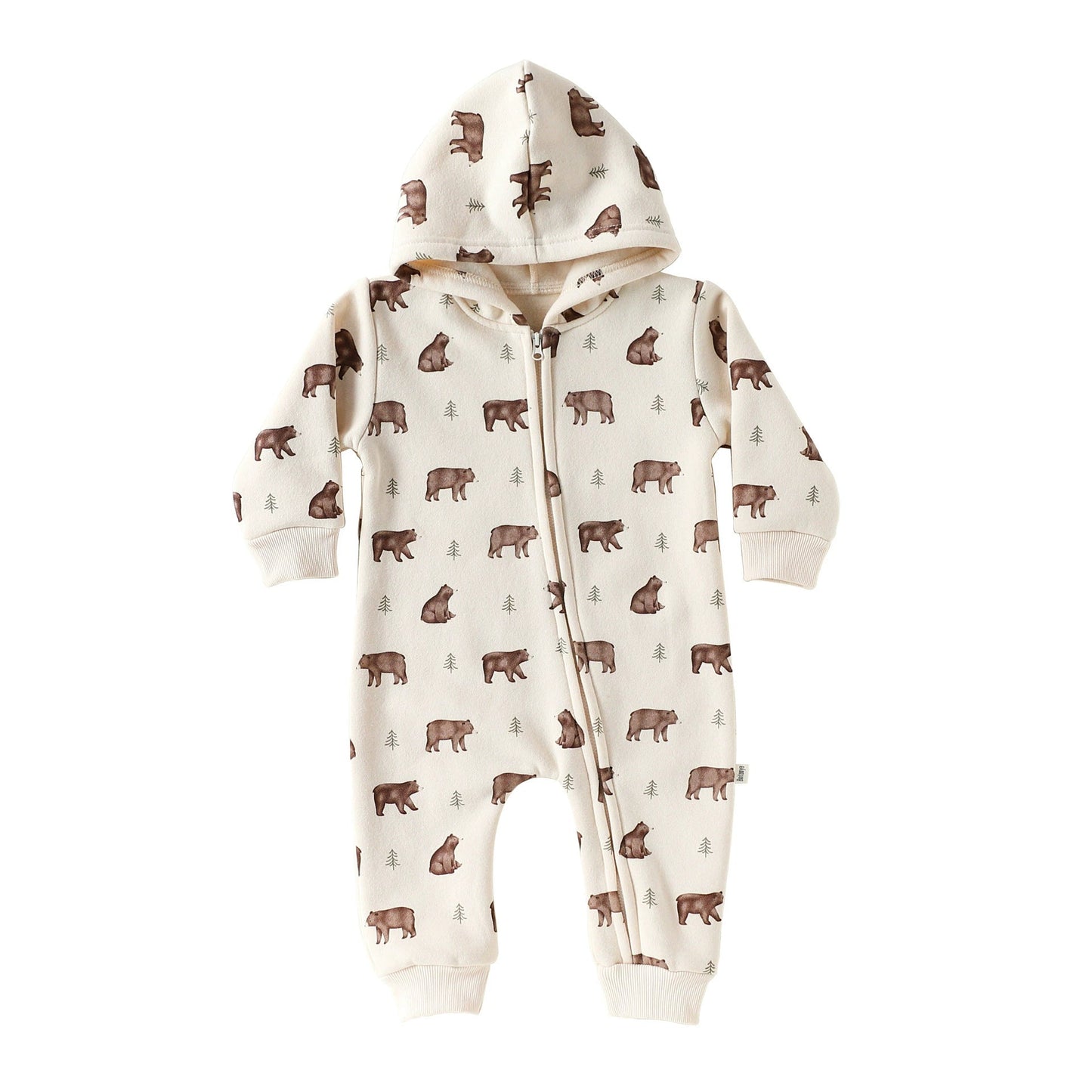 Long Sleeve Animal Pattern Hooded Onesie