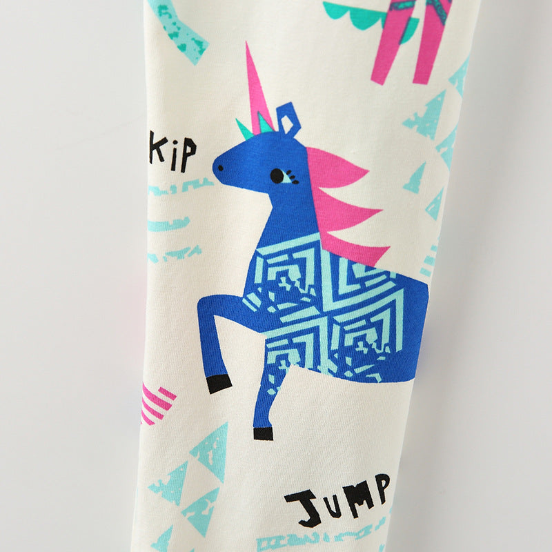 Girls Unicorn Pattern Pants