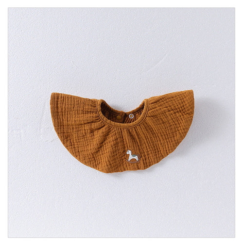 Simple Embroidered Cotton Baby Bib