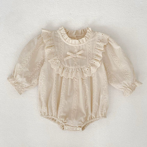 Flower Pattern Long Sleeve Onesies & Dress