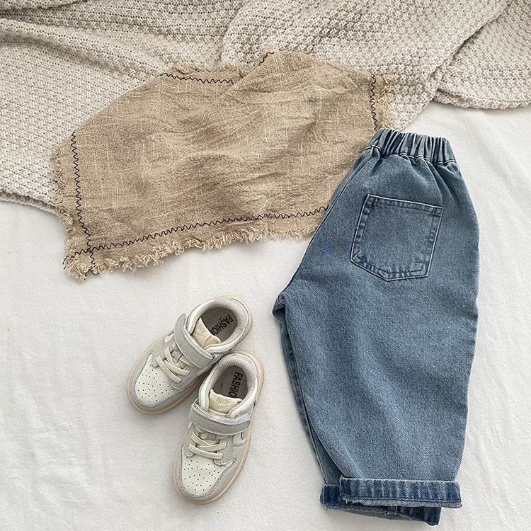 Light Blue Loose Vintage Denim Pants