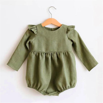Baby Girl Clothes For 0-2Y Spring Soft Cotton Newborn Baby Girl Long Sleeves Romper Fashion Infant Clothing