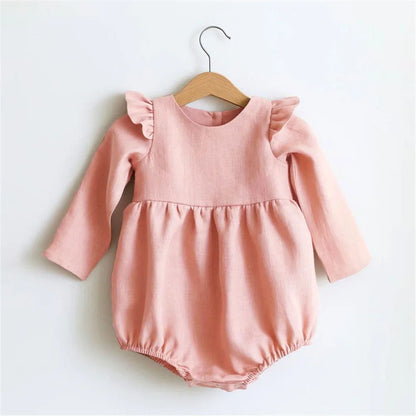 Baby Girl Clothes For 0-2Y Spring Soft Cotton Newborn Baby Girl Long Sleeves Romper Fashion Infant Clothing