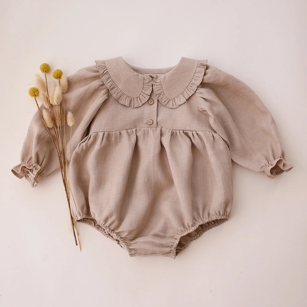 Baby Girl Clothes For 0-2Y Spring Soft Cotton Newborn Baby Girl Long Sleeves Romper Fashion Infant Clothing