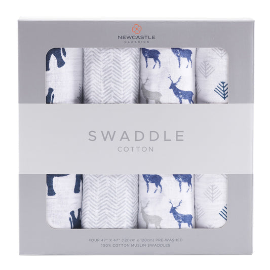 Cotton Muslin Swaddle - In the Wild 4PK