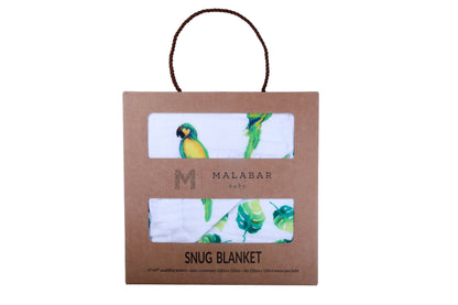 Organic Cotton Muslin Blanket - Parrots