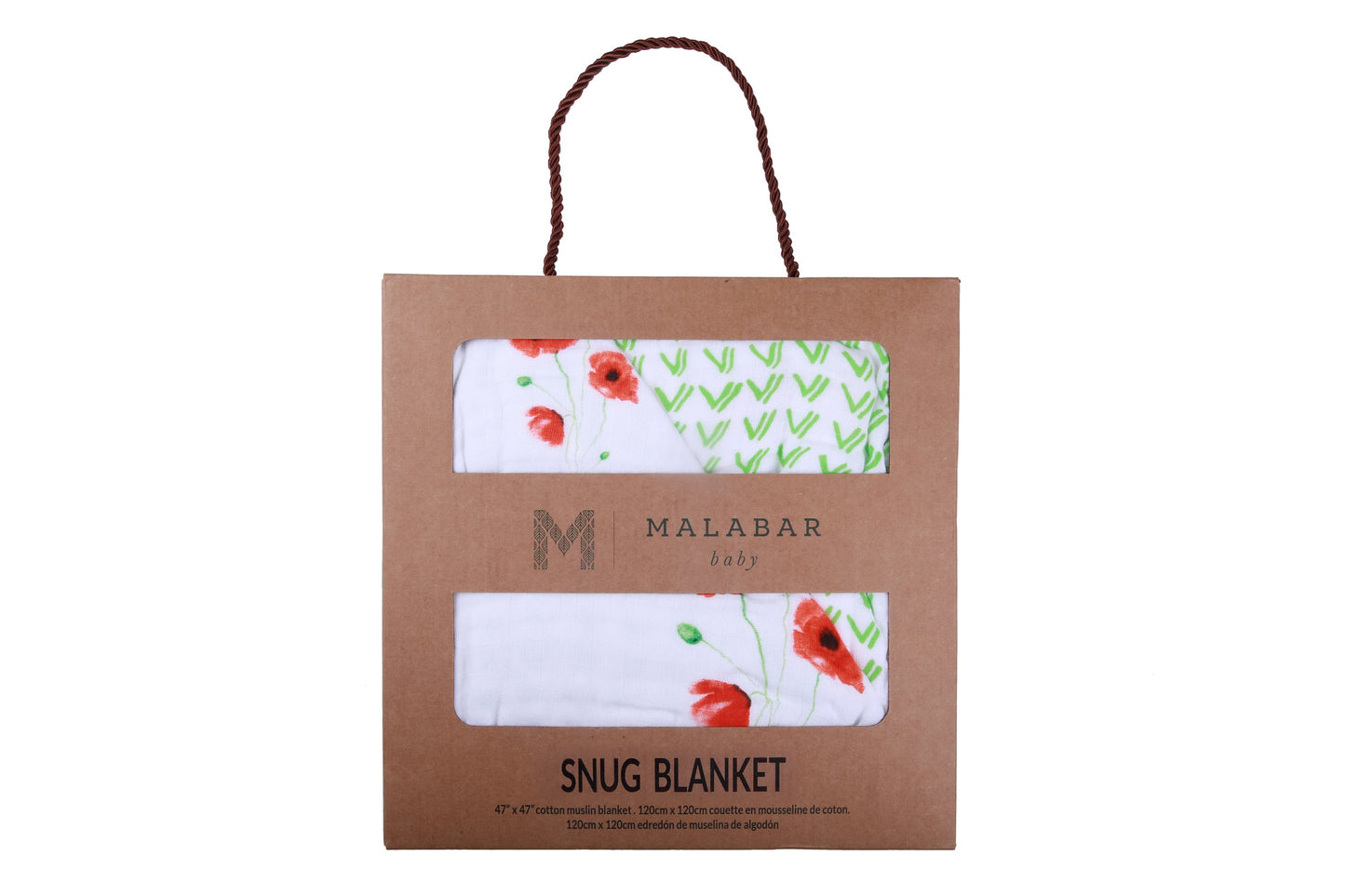 Organic Cotton Muslin Blanket - Poppy