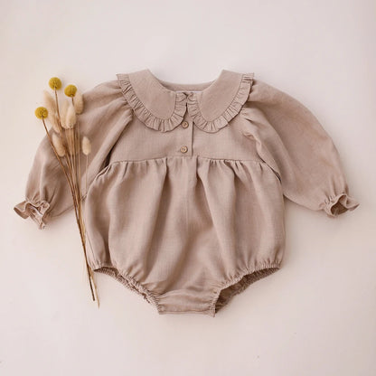 Baby Girl Clothes For 0-2Y Spring Soft Cotton Newborn Baby Girl Long Sleeves Romper Fashion Infant Clothing