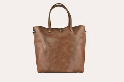Paseo Tote – Genuine Leather Caramel Handbag