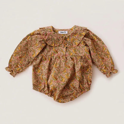 Baby Girl Clothes For 0-2Y Spring Soft Cotton Newborn Baby Girl Long Sleeves Romper Fashion Infant Clothing