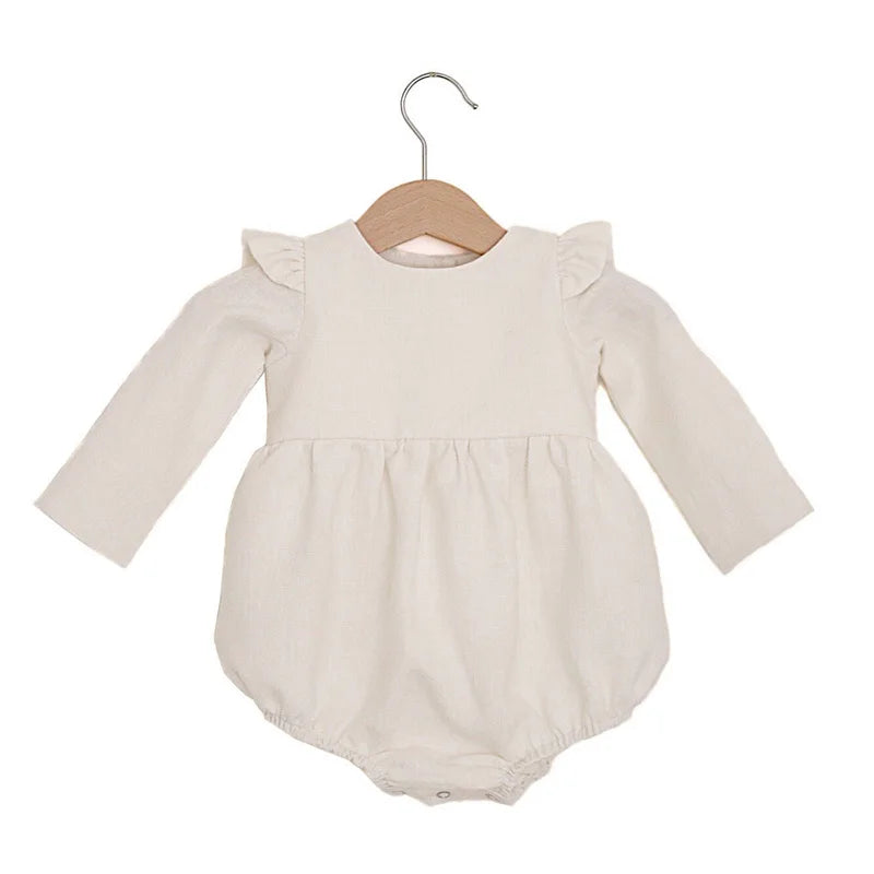 Baby Girl Clothes For 0-2Y Spring Soft Cotton Newborn Baby Girl Long Sleeves Romper Fashion Infant Clothing