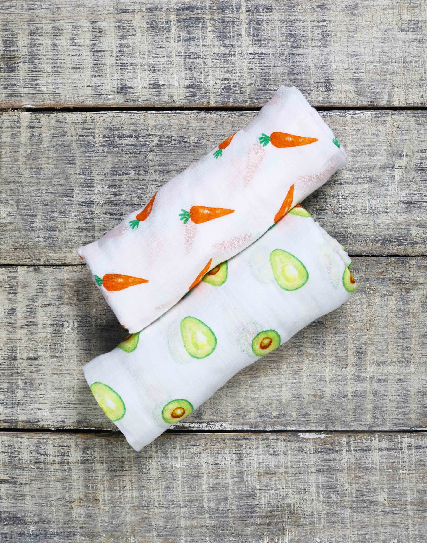 Organic Swaddle Set - First Foods (Avocado + Carrot)