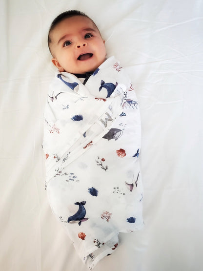 Organic Swaddle - Under the Sea