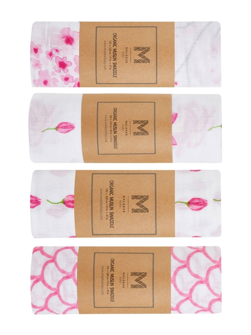 Organic Cotton Muslin Swaddle Set
