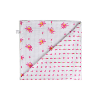 Organic Cotton Muslin Blanket - Lotus