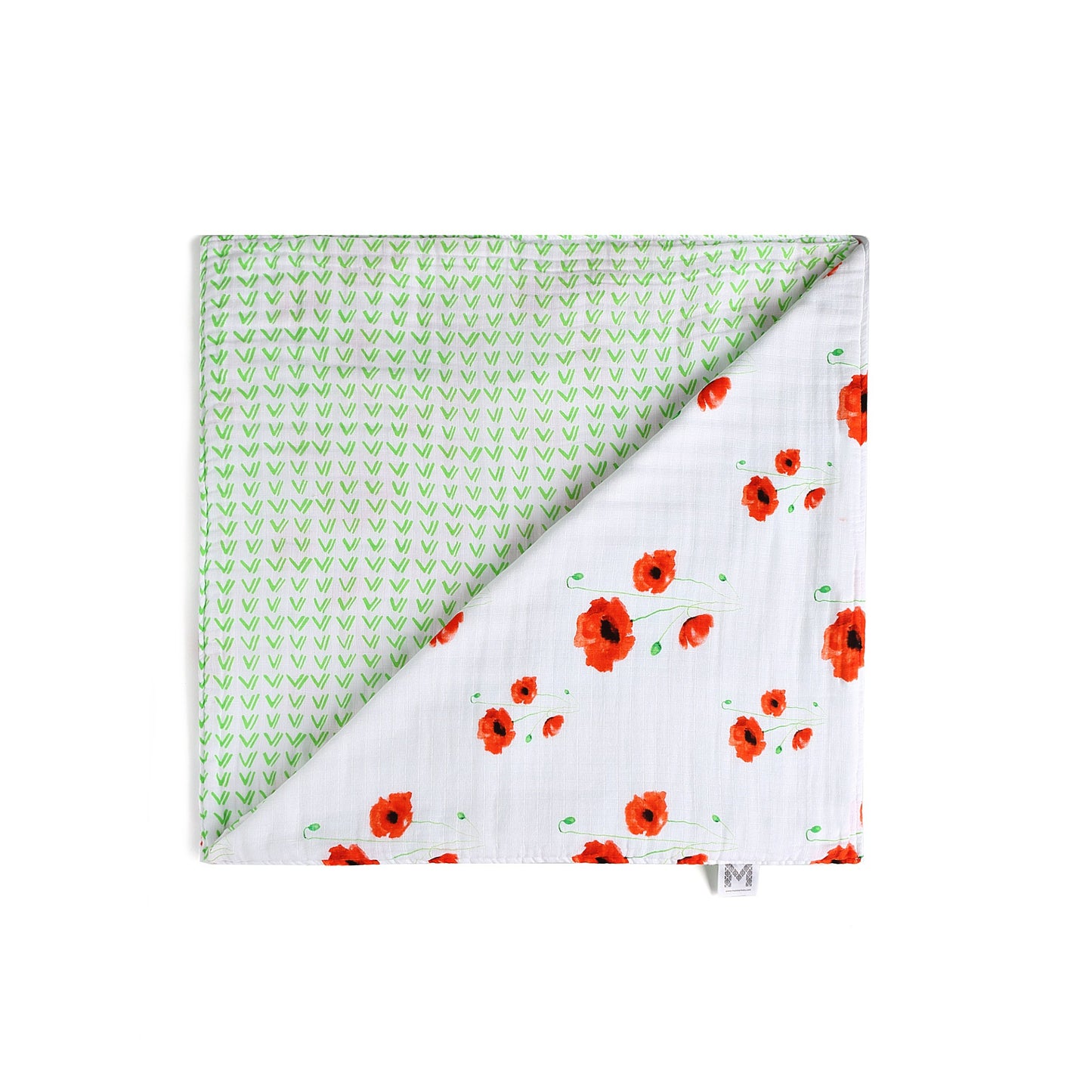 Organic Cotton Muslin Blanket - Poppy