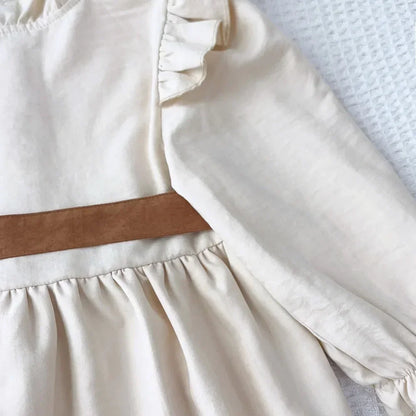 Long Sleeve Ruffled A-Line Dress