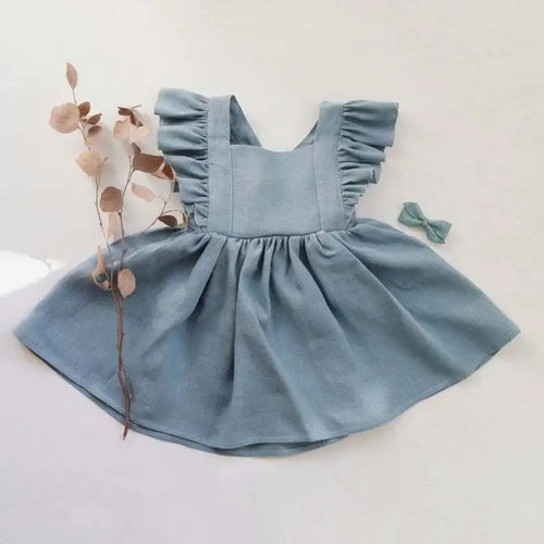 Linen Ruffled Dress