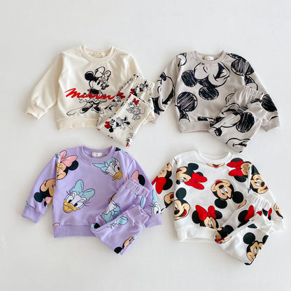 Disney Cartoon Sweatshirt Set