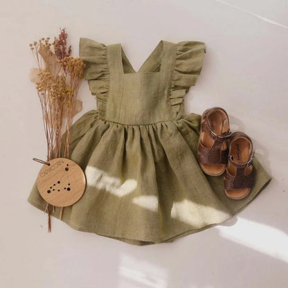 Linen Ruffled Dress