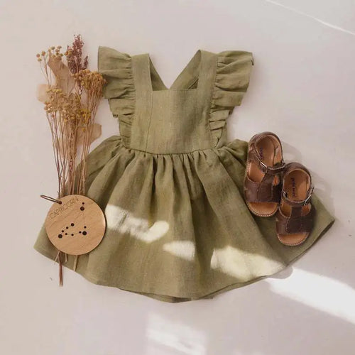 Linen Ruffled Dress