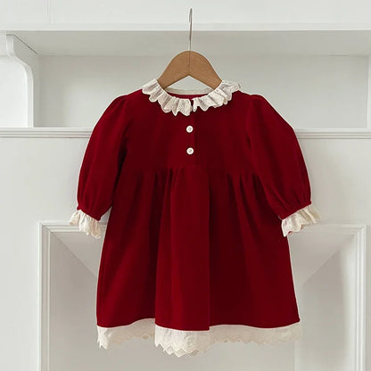 Christmas Lace Princess Party Dress