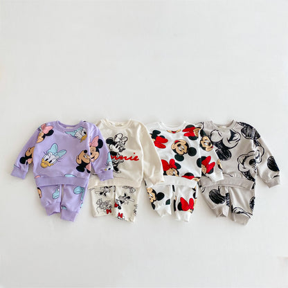 Disney Cartoon Sweatshirt Set