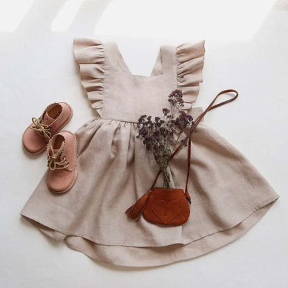 Linen Ruffled Dress