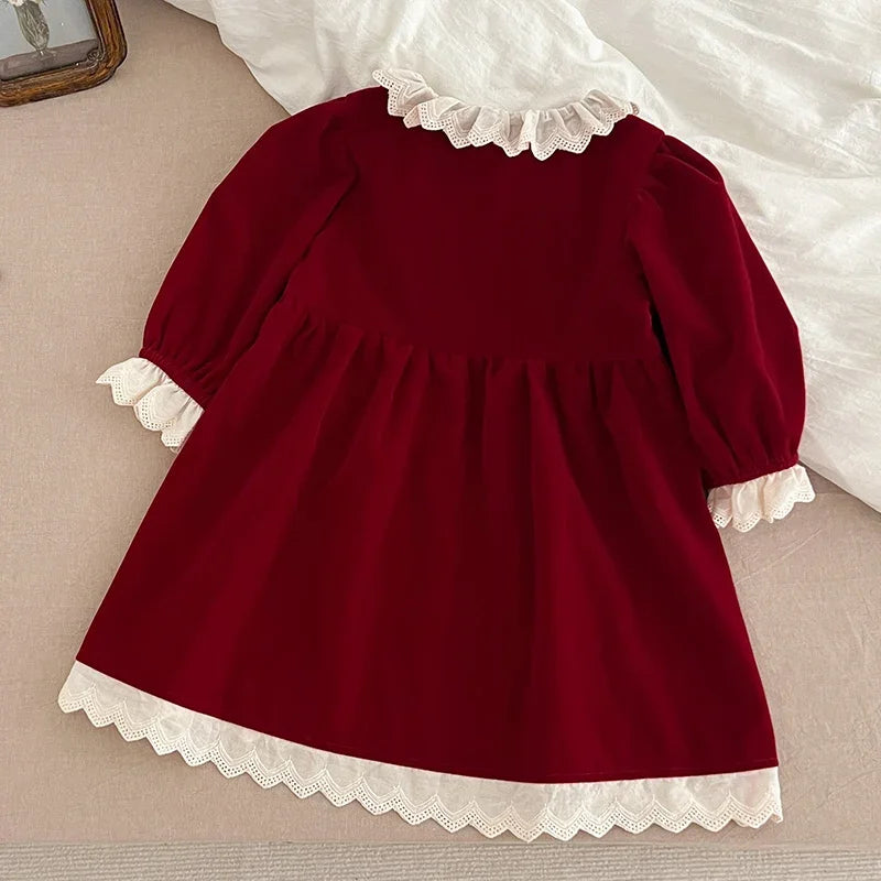 Christmas Lace Princess Party Dress