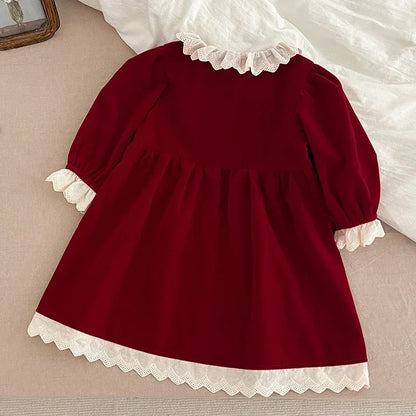 Christmas Lace Princess Party Dress