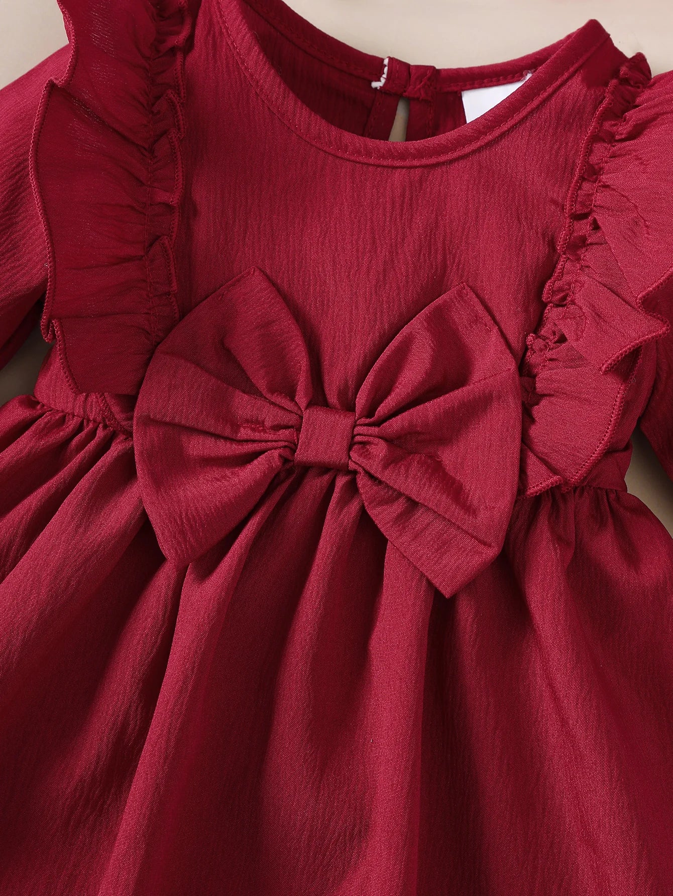 Baby Girl Christmas Dress – Ruffles, Bow & Holiday Magic
