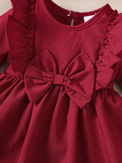Baby Girl Christmas Dress – Ruffles, Bow & Holiday Magic