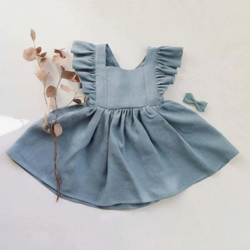 Linen Ruffled Dress