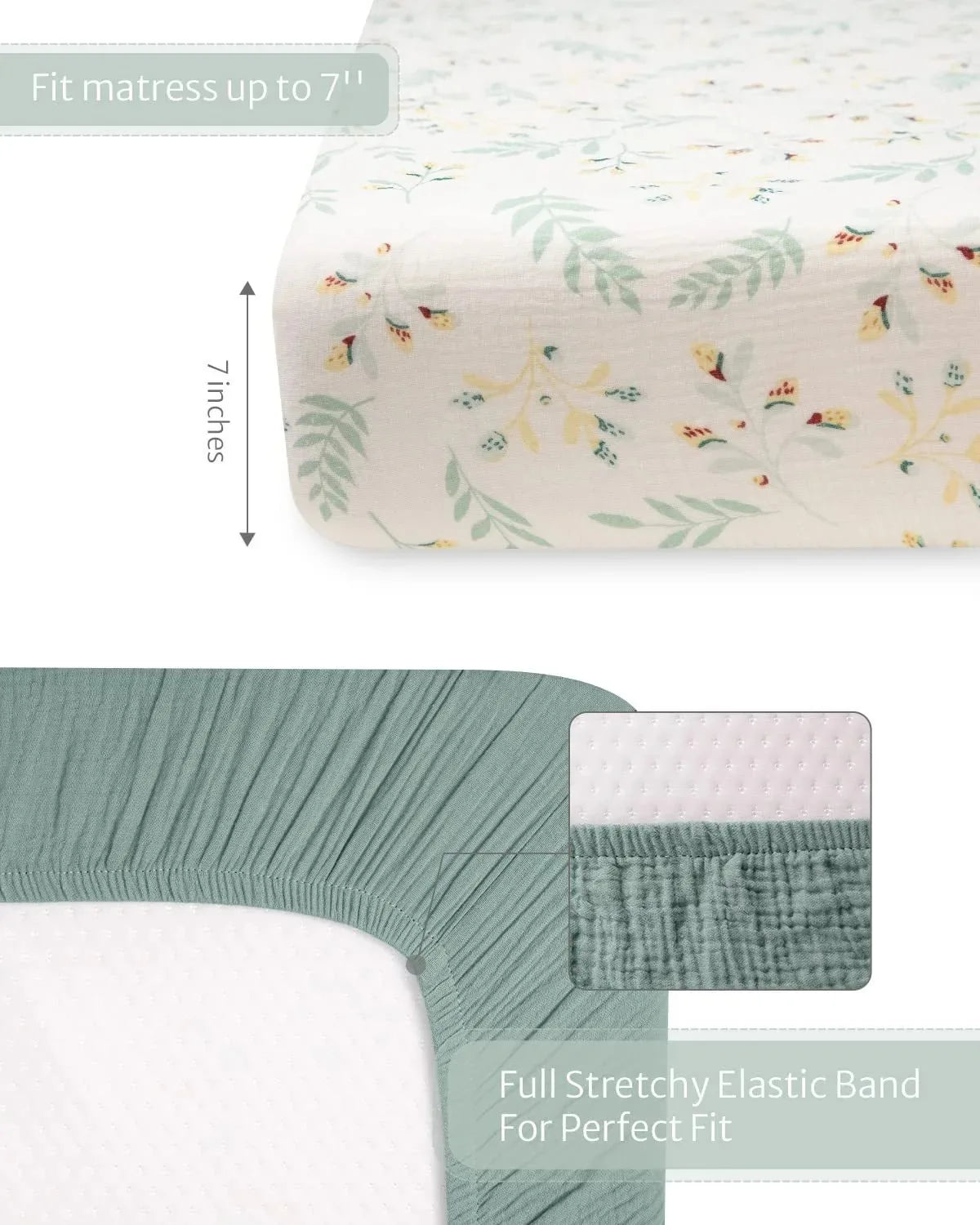 Fitted Crib/Bassinet Sheet & Changing Pad Cover