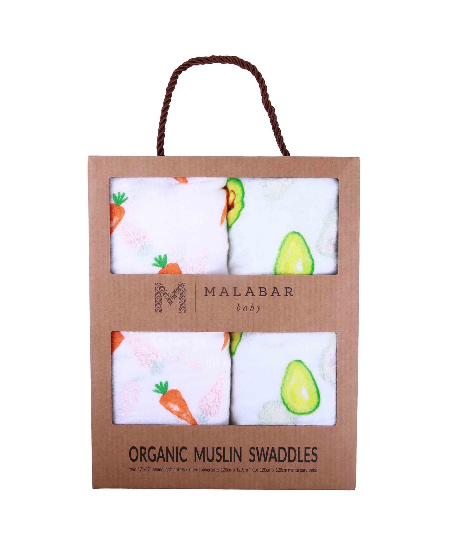 Organic Swaddle Set - First Foods (Avocado + Carrot)