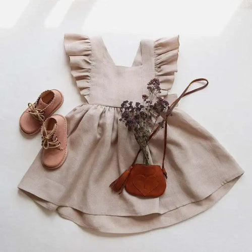 Linen Ruffled Dress