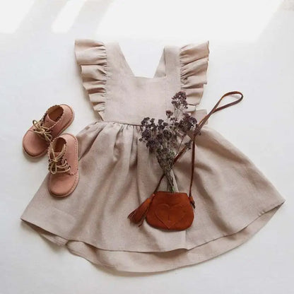 Linen Ruffled Dress
