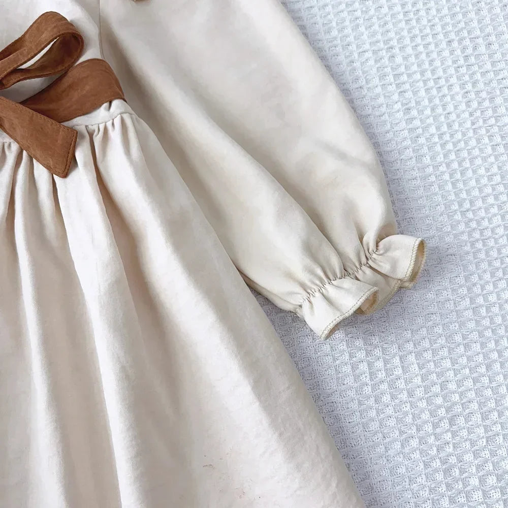 Long Sleeve Ruffled A-Line Dress