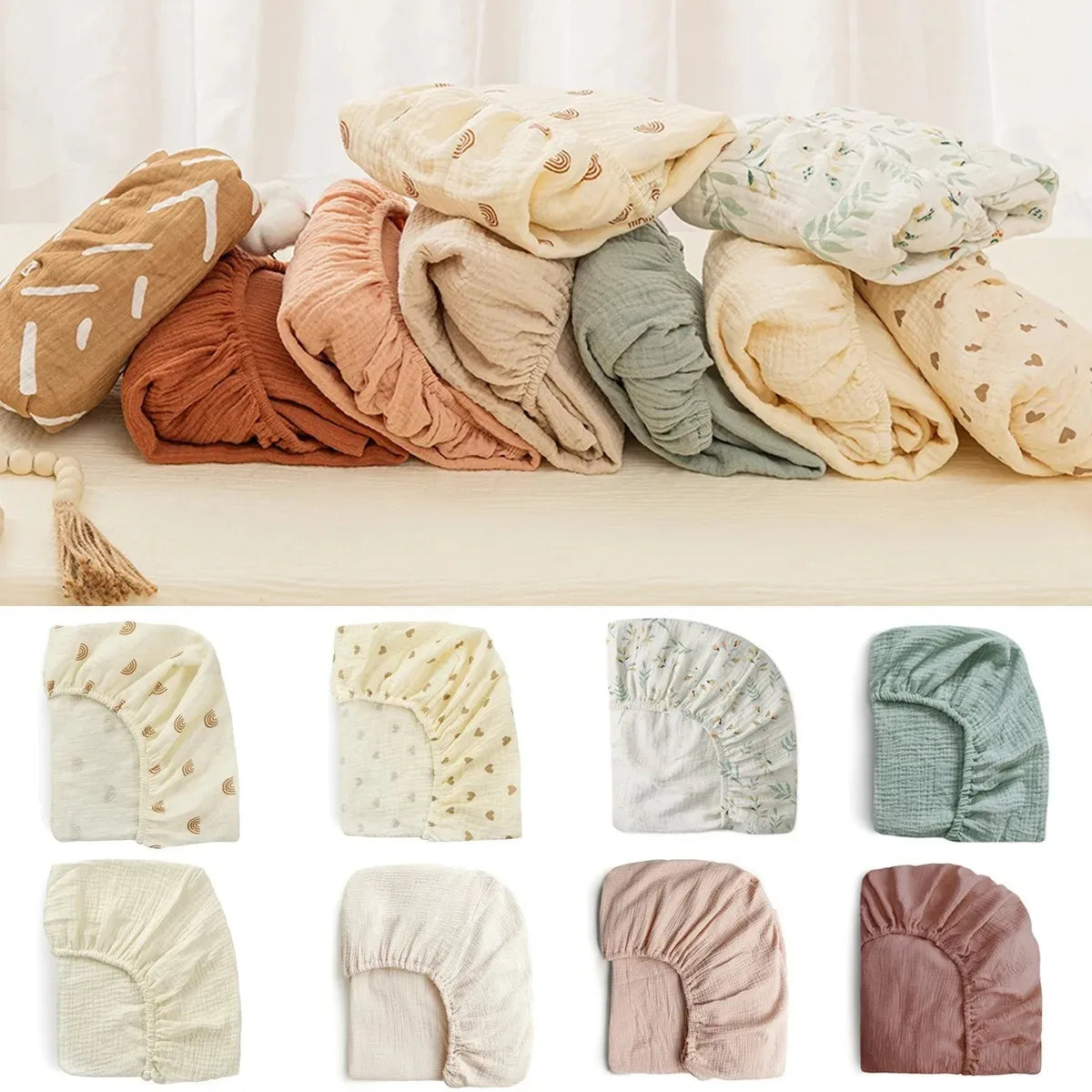 Fitted Crib/Bassinet Sheet & Changing Pad Cover