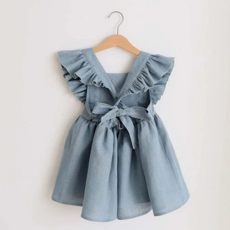 Linen Ruffled Dress