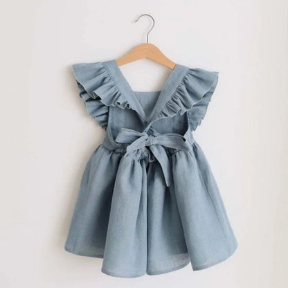 Linen Ruffled Dress