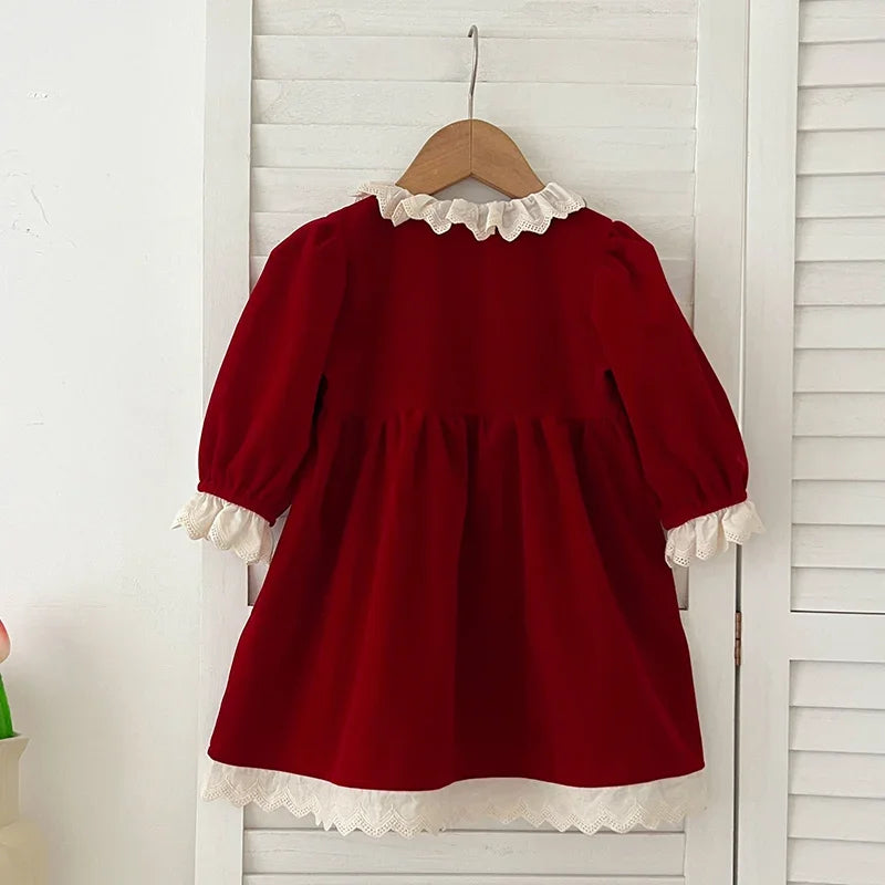 Christmas Lace Princess Party Dress