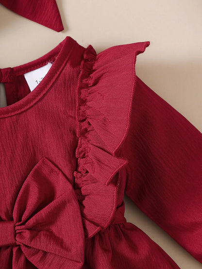 Baby Girl Christmas Dress – Ruffles, Bow & Holiday Magic