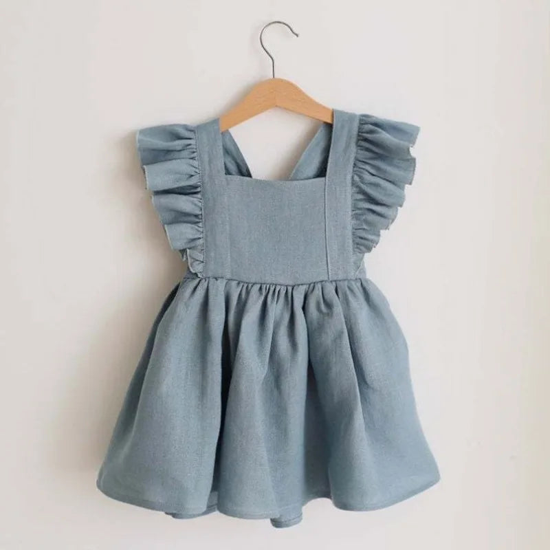 Linen Ruffled Dress