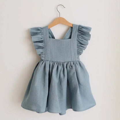 Linen Ruffled Dress