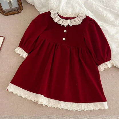 Christmas Lace Princess Party Dress
