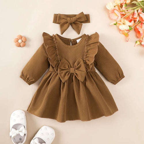Baby Girl Christmas Dress – Ruffles, Bow & Holiday Magic